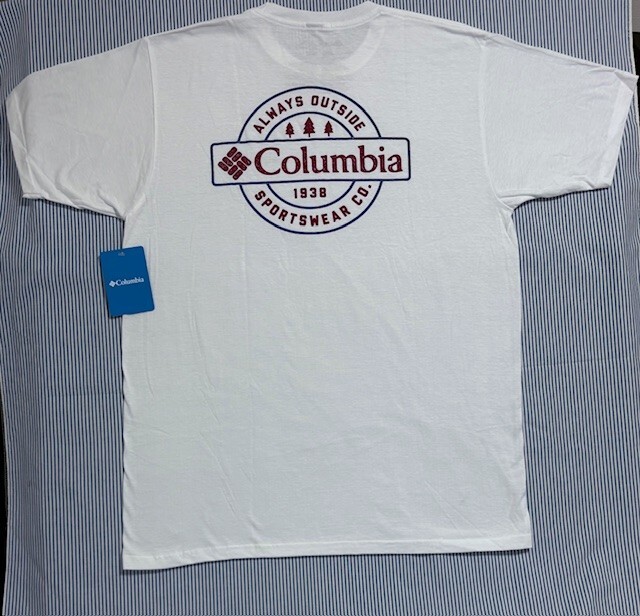 Columbia コロンビア Tシャツ Lサイズ 白色 ホワイト メンズ 新品未使用 正規品拍卖