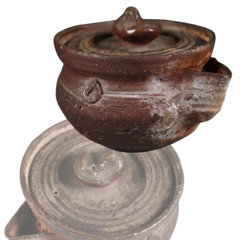 蔵出し品 備前焼 寛山 南蛮手 宝瓶 煎茶道具拍卖