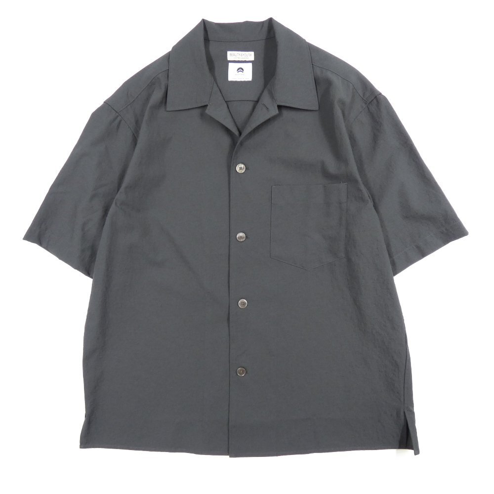 BEAUTY&YOUTH ビューティアンドユース キャンプカラー ショートスリーブ シャツ 小松精練 #36798 小松パック B&Y ユナイテッドアローズ拍卖