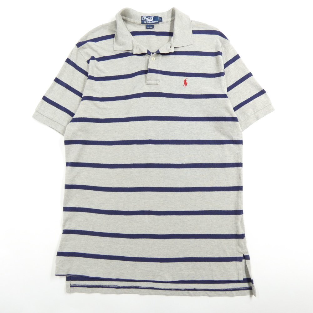 POLO RALPH LAUREN ラルフローレン ボーダー 半袖ポロシャツ size L #36823拍卖