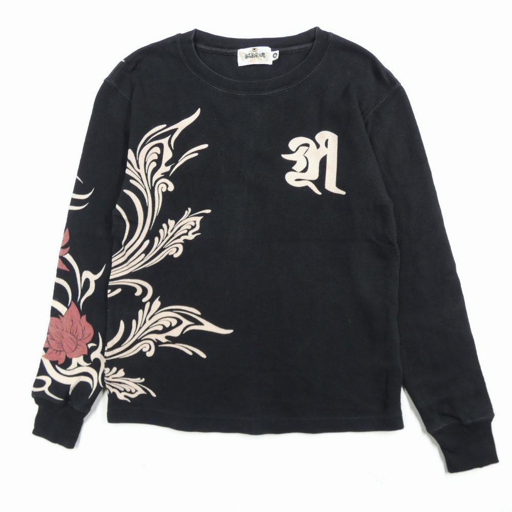 絡繰魂 カラクリダマシイ 和柄 長袖Tシャツ size M #1006068 鳳凰 和風 ロンT トップス カジュアル 柄物 梵字拍卖