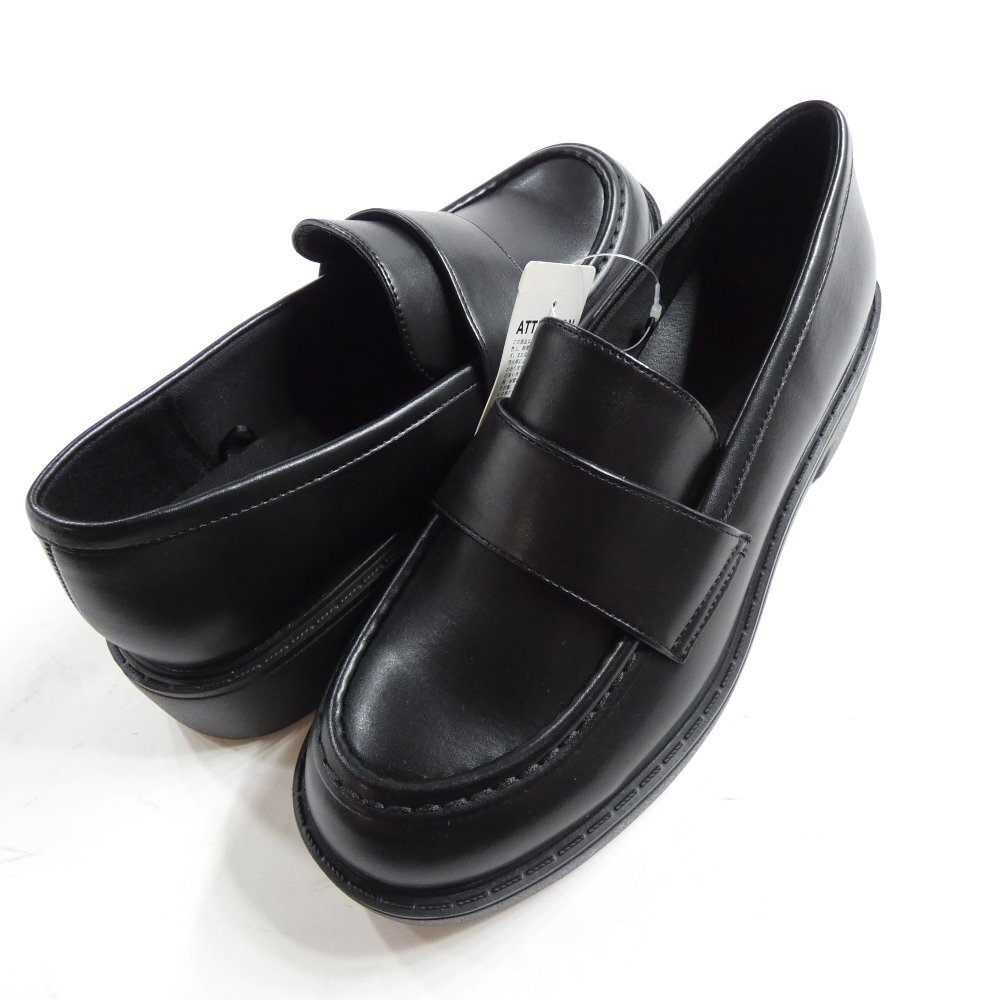 未使用 gu ジーユー ローファー 黒 Size L #1006072 レディース カジュアル拍卖