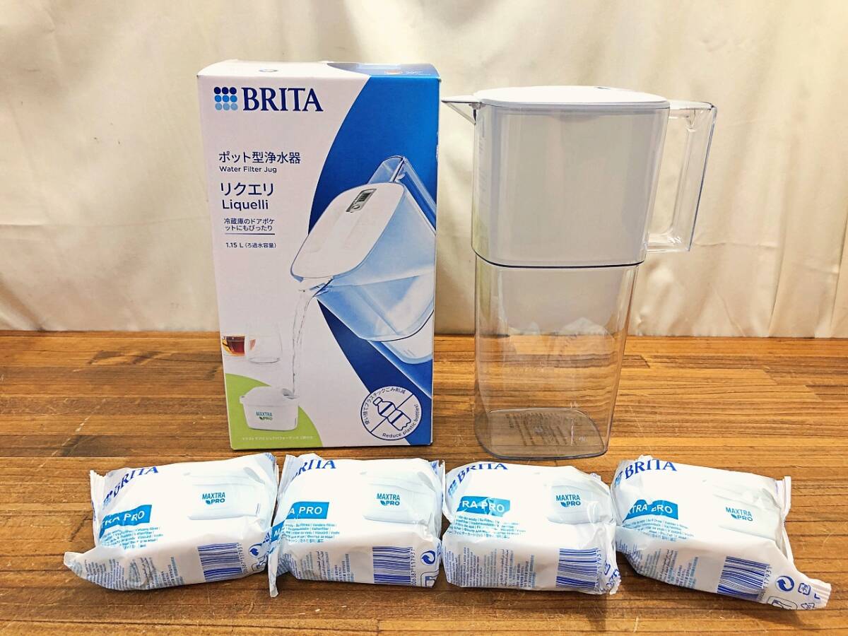 未使用に近い BRITA ブリタ ポット型浄水器 リクエリ 本体 交換用カートリッジ 3個セット 管BAR拍卖