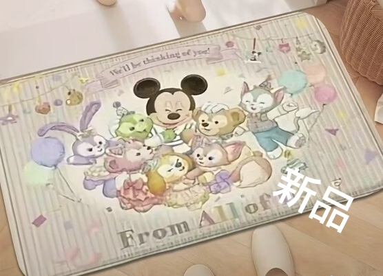 ディズニー ダッフィー フロアマット バスマット リーナベル、ミッキー、ステラルー、オルメル、ジェラトーニ拍卖