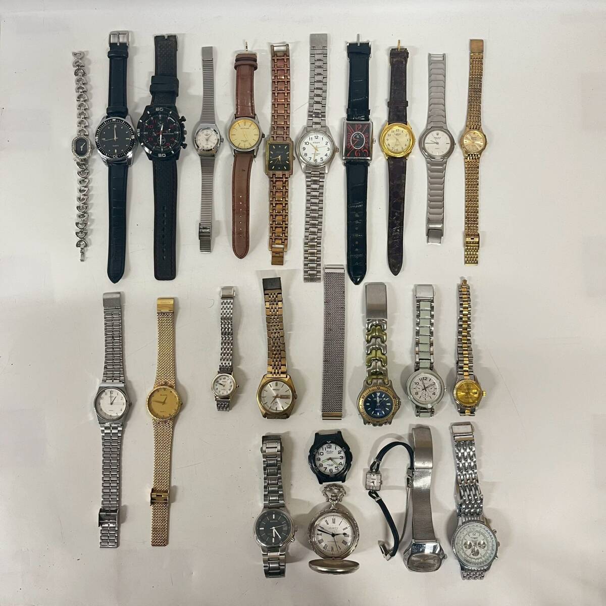 1円~【24点】時計 まとめ売り SEIKO CITIZEN CASIO ELGIN 等 クォーツ 手巻き 自動巻き ソーラー K183792拍卖