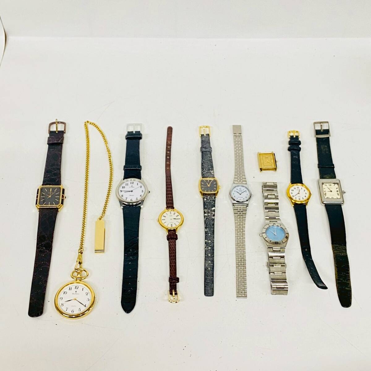 1円~【10点】腕時計 懐中時計 まとめ売り CASIO CITIZEN OMEGA SEIKO ORIENT CYMA 等 クォーツ K101311拍卖