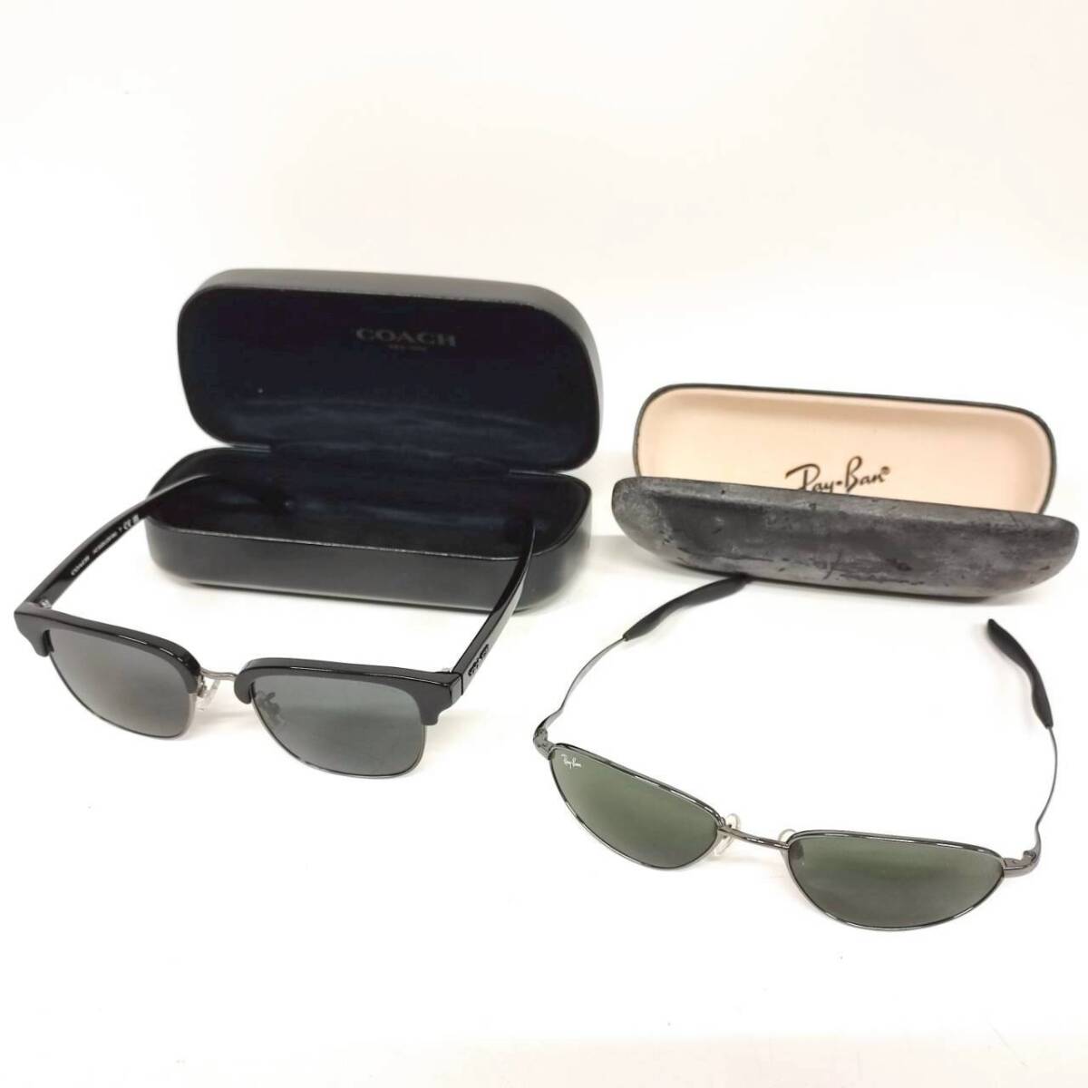 1円~【セット売り】レイバン Ray-Ban RB8017 Titanium コーチ COACH HC8326 (C6194) サングラス メガネ 眼鏡 ケース付き K183655拍卖