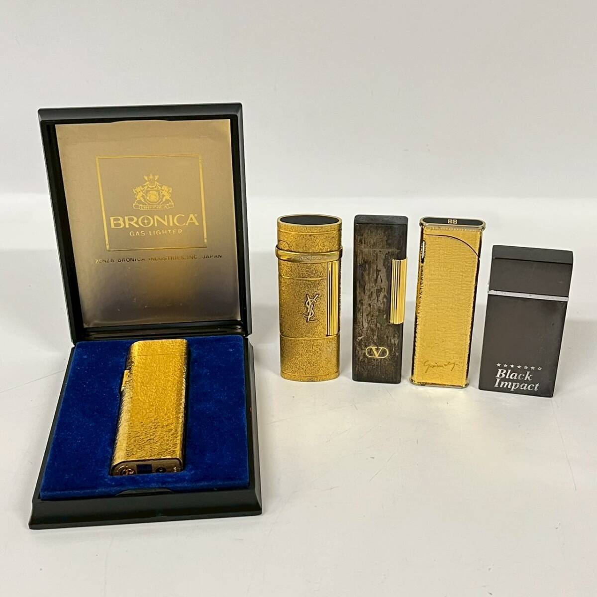 1円~【5点】ライター まとめ売り YSL GIVENCHY valentino garavani BRONICA Blalck Impact 喫煙具 煙草道具 タバコグッズ K101335拍卖