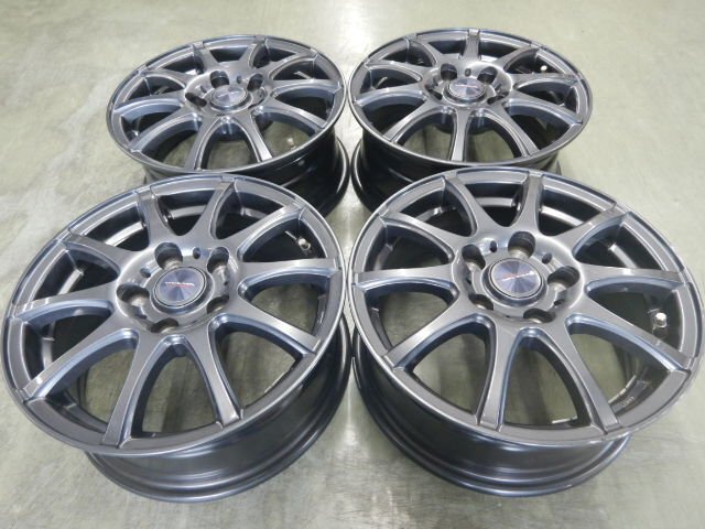 社外 Weds VELVA CHARGE ウェッズ ヴェルヴァ チャージ 15インチアルミホイール 5穴 PCD114.3 6J +43 4本セット拍卖