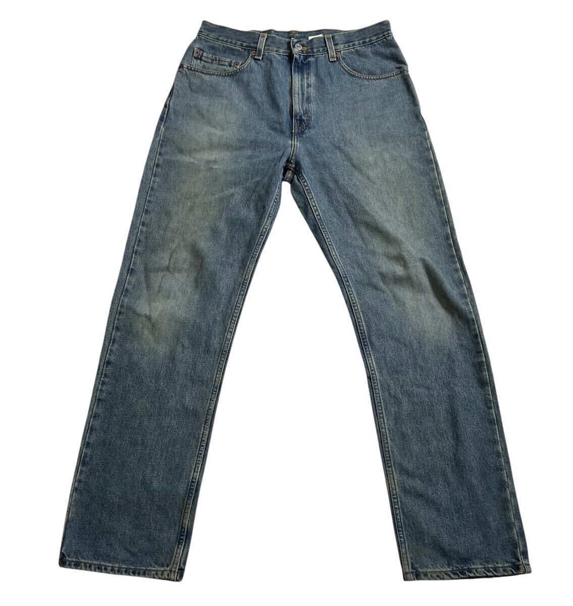 メキシコ製 ■ Levi's リーバイス ■ 505 ロゴ パッチ REGULAR FIT STRAIGHT LEG 激シブ 色落ち インディゴデニム W33/L32拍卖