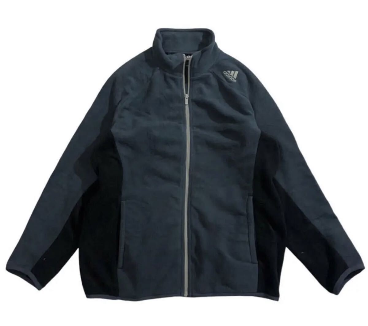 ▲ adidas アディダス ▲ パフォーマンス ロゴ刺繍 フリース ジャケット ブルーグレー系 S拍卖