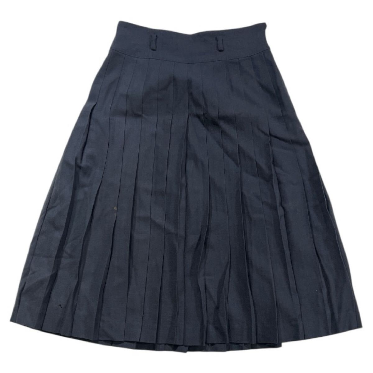 ■ Leilian レリアン ■ ウール ロング プリーツスカート グレー系 13拍卖