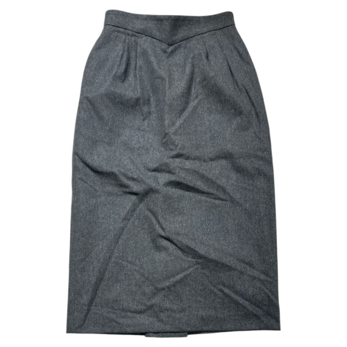 ■ BROOKS BROTHERS ブルックスブラザーズ ■ ウール ロング スカート グレー 11拍卖