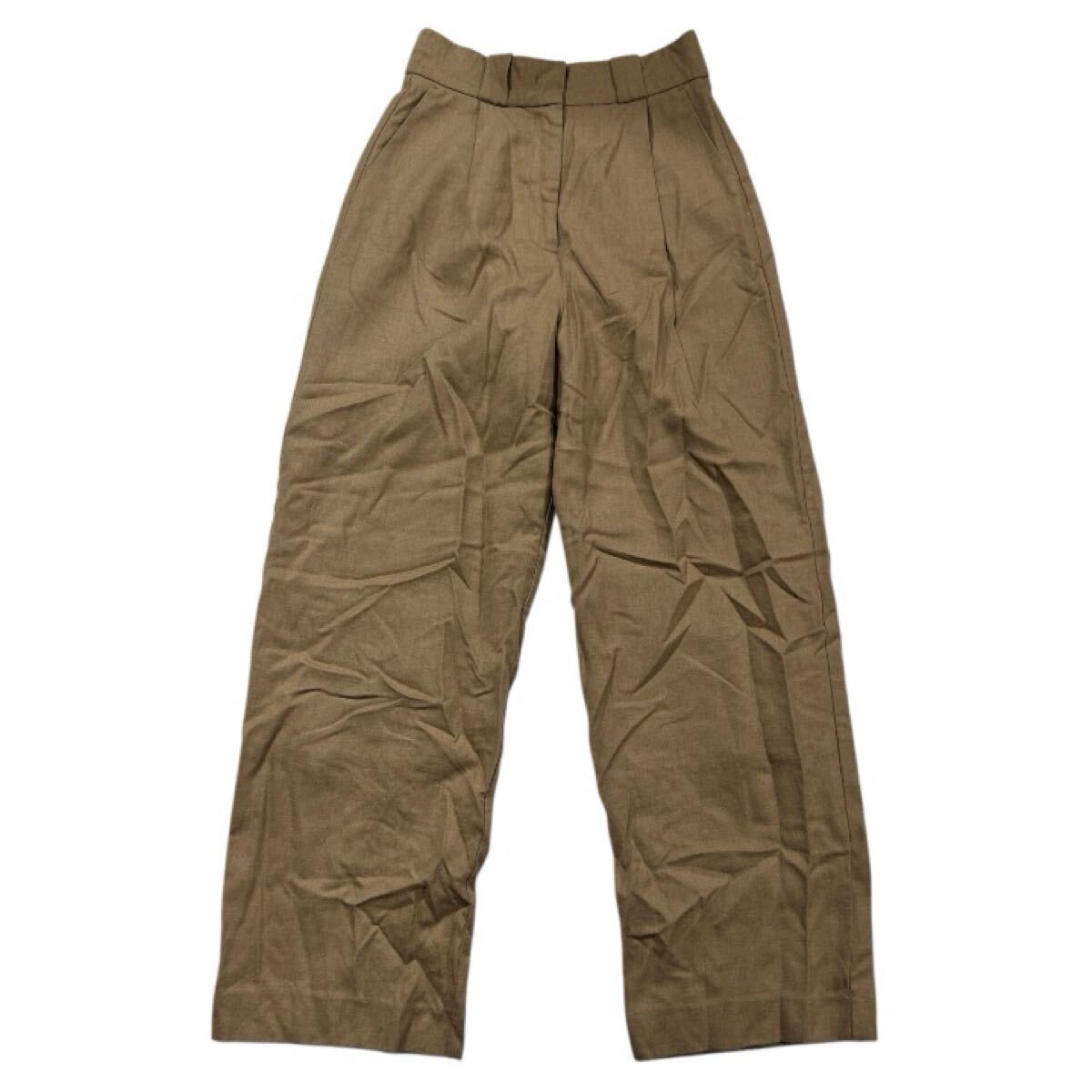 ■ TODAYFUL トゥデイフル ■ ウール ワイド レッグパンツ ブラウン系 36拍卖