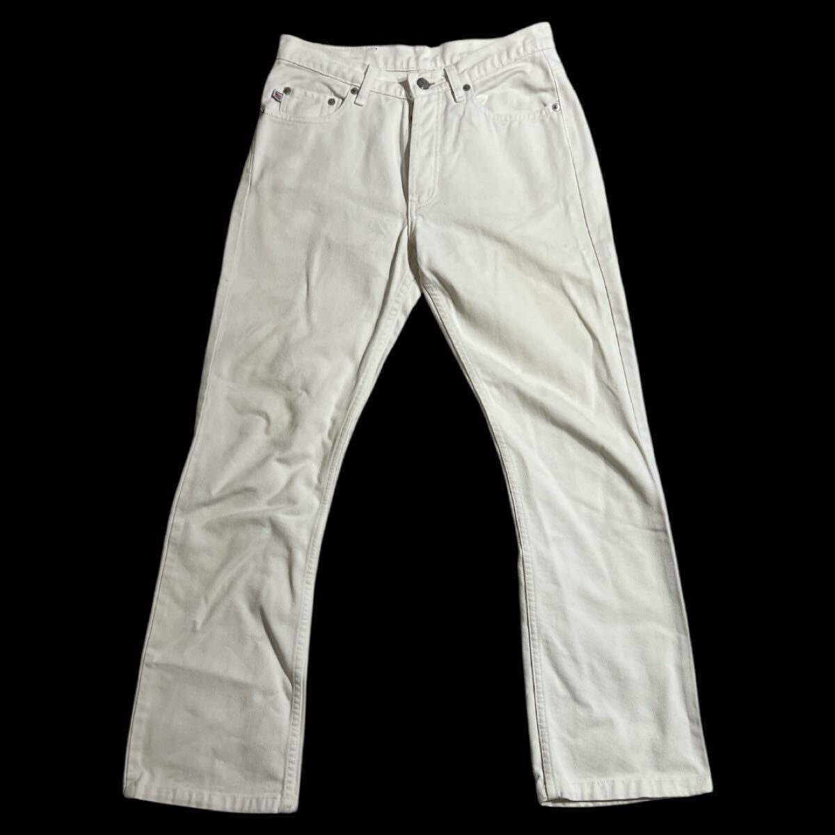 ■ POLO RALPH LAUREN JEANS ポロ ラルフローレン ジーンズ ■ 星条旗 ロゴ パッチ ホワイト デニム 4×31拍卖