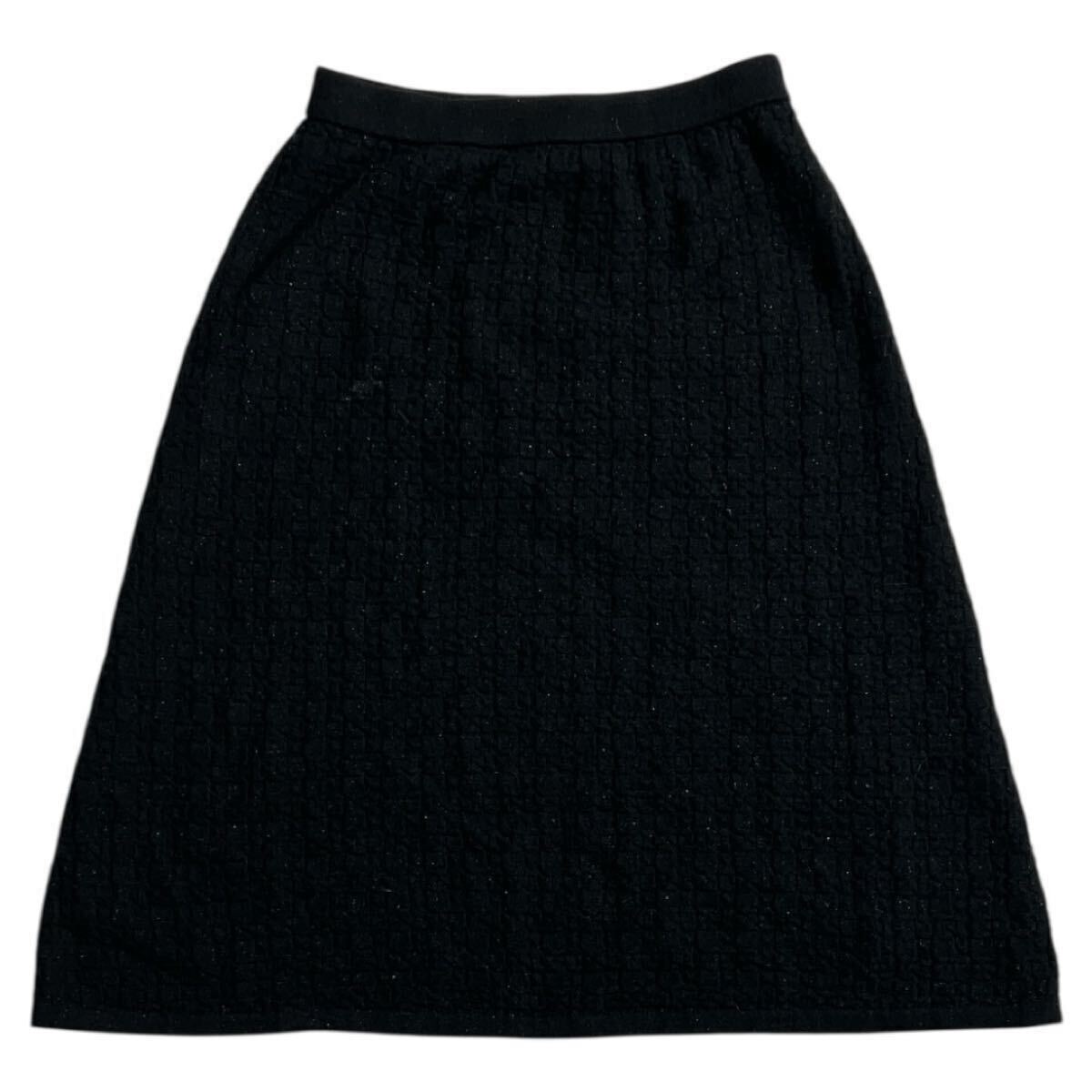 ■ MACKINTOSH LONDON マッキントッシュ ロンドン ■ ウール混 台形 スカート ブラック 38拍卖