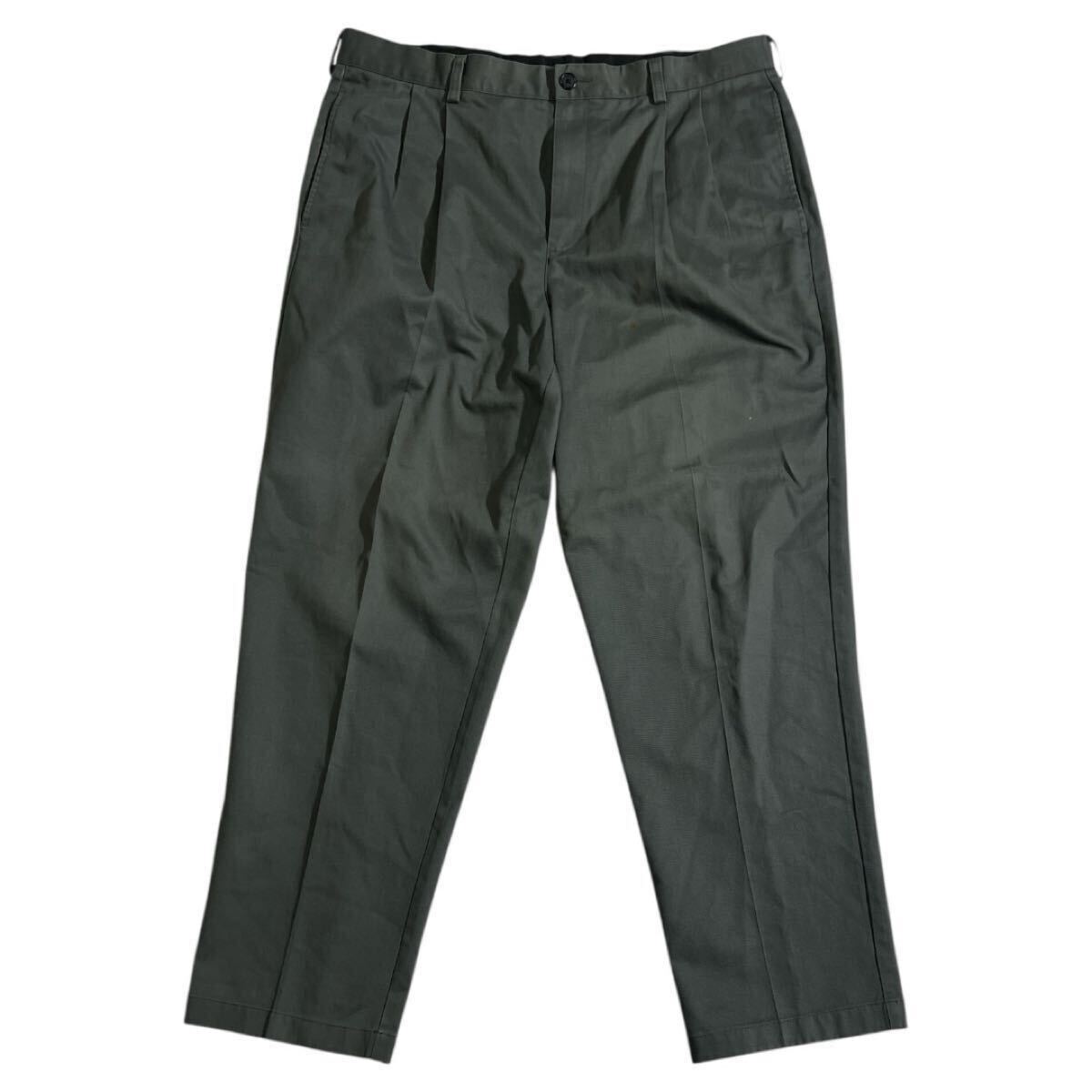 大きいサイズ ■ L.L.Bean エルエルビーン ■ コットン テーパード チノパンツ チノパン カーキ系 36拍卖