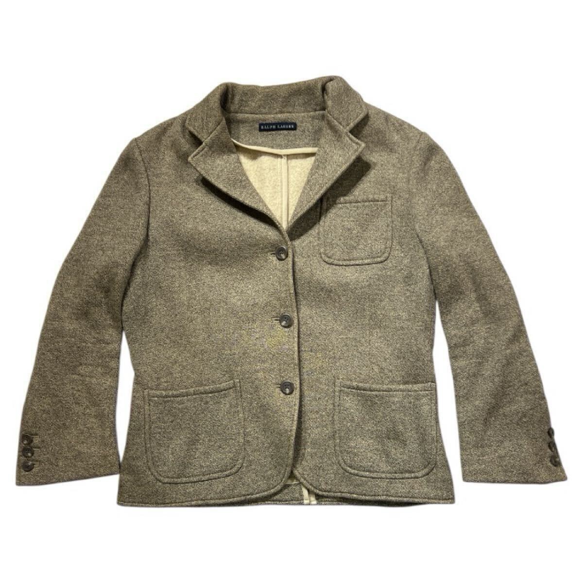 ■ POLO RALPH LAUREN ポロ ラルフローレン ■ コットン ブレザー ジャケット グレージュ L拍卖