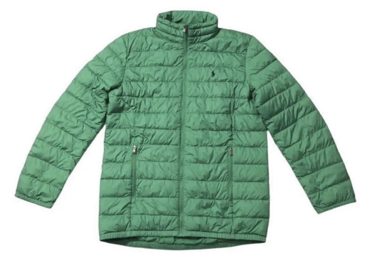 ▲ Polo Ralph Lauren ポロ ラルフローレン ▲ ホース刺繍 中綿入 ジャケット グリーン XL(18-20)170/88 メンズM〜L程度拍卖