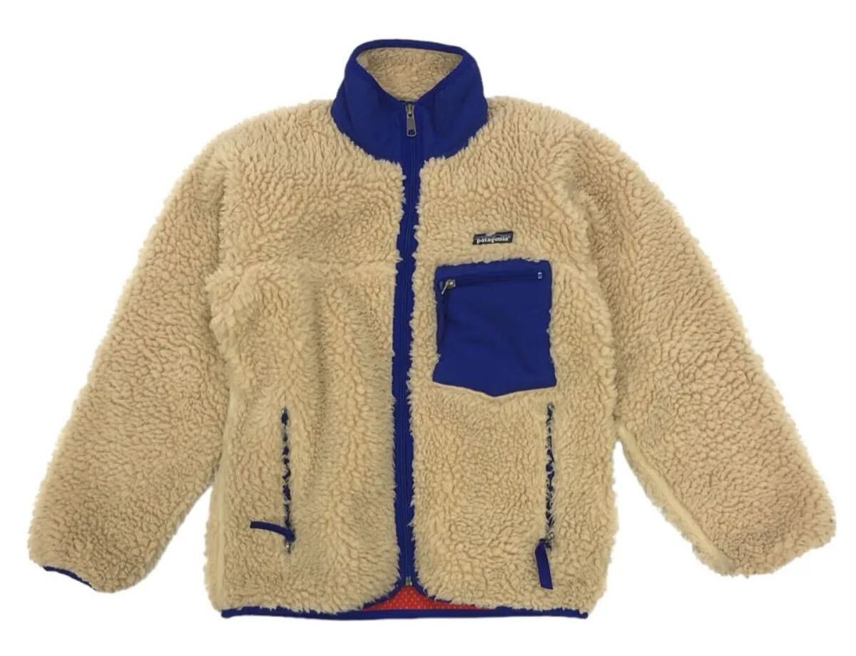 01年 USA製 ▲ patagonia パタゴニア ▲ 23024 クラシック レトロ カーディガン フリース ジャケット ナチュラル XS拍卖