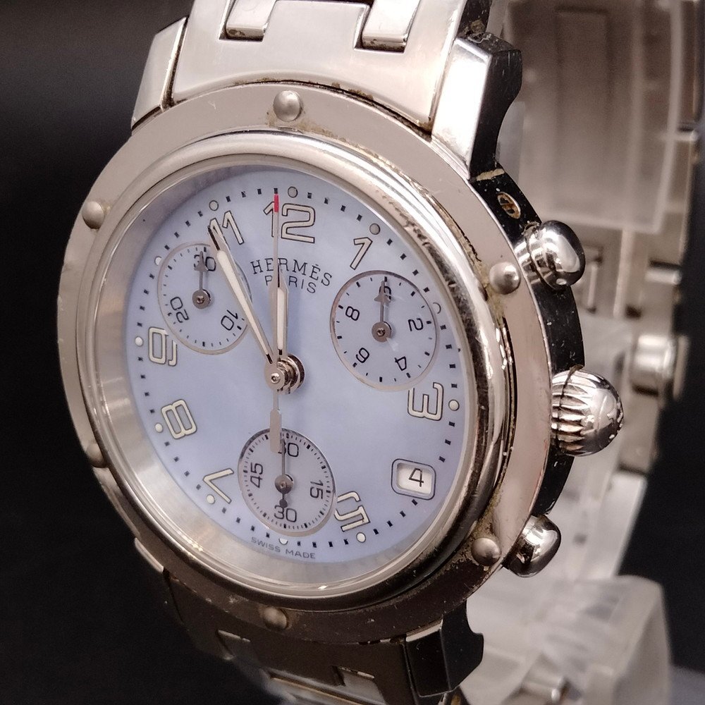 エルメス Hermes 腕時計 動作品 CL1.310(クリッパークロノグラフ) ユニセックス 4108920拍卖