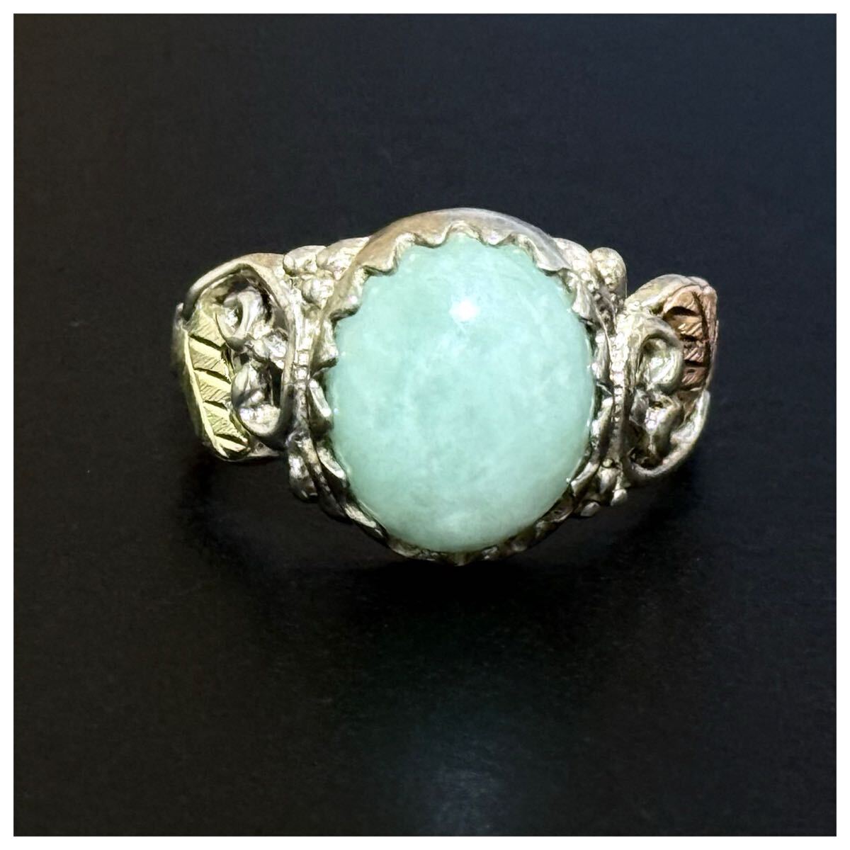 C.CO シルバー925 sterling スターリング 12K ヴィンテージ 天然石 リング 指輪拍卖