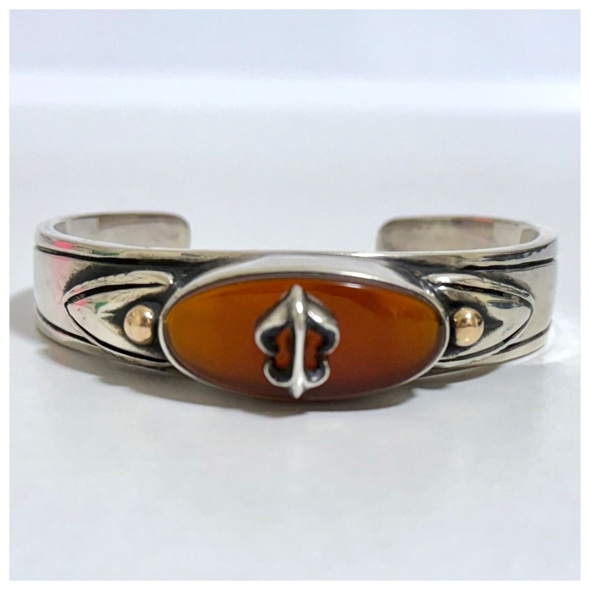 MOD PM シルバー925 sterling スターリング 10K 10K コンビ アンカー バングル ブレスレット拍卖