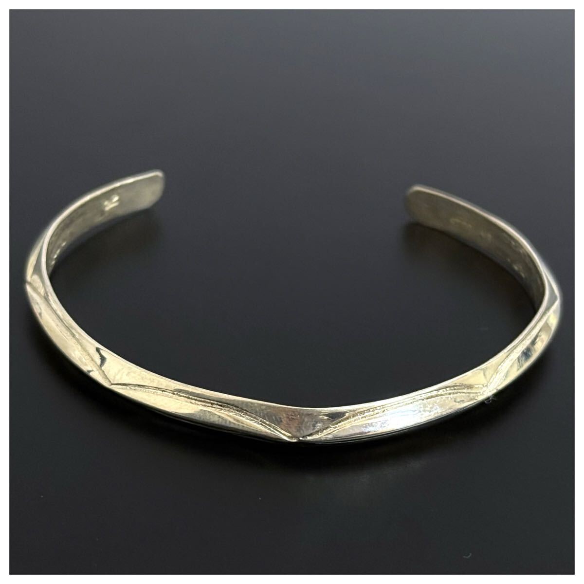 シルバー925 sterling スターリング インディアンジュエリー ナバホ族 NAVAJO ヴィンテージ バングル拍卖