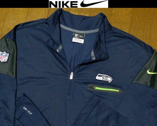 8L-9L・7XL-8XL日本サイズ位【即決セール!送料無料】超希少 ナイキ USA限定モデル1点物 美品NFL特注 速乾 長袖シャツ ストレッチ トップ拍卖