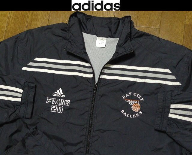 5L-6L・4XL-5XL日本サイズ位【即決セール!送料無料】超希少 アディダス USA限定3本ライン 美品 特注刺繍 防風撥水除湿 ジャケット拍卖