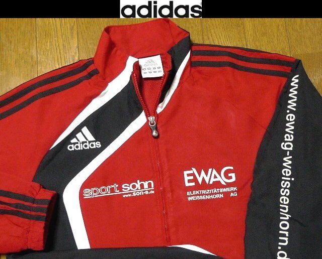 M日本サイズ位【即決セール!送料無料】超希少 アディダス USA限定全面豪華モデル1点物 美品 防風除湿 特注 ビッグプリント ジャケット拍卖