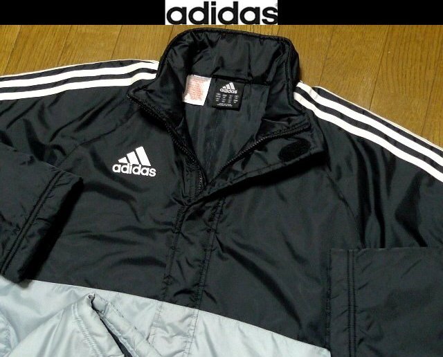 3L 2XL XXL日本サイズ位【即決セール送料無料】超希少 アディダス USA限定3本ライン極暖モデル1点物 防風撥水厚手中綿 ジャケット拍卖