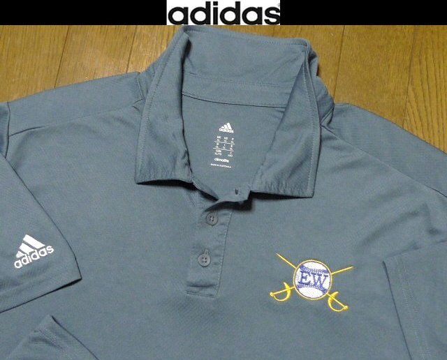 4L-5L・3XL-4XL日本サイズ位【即決セール!送料無料】超希少 アディダス USA限定モデル1点物 美品特注刺繍4方向伸縮速乾除湿 ポロシャツ拍卖