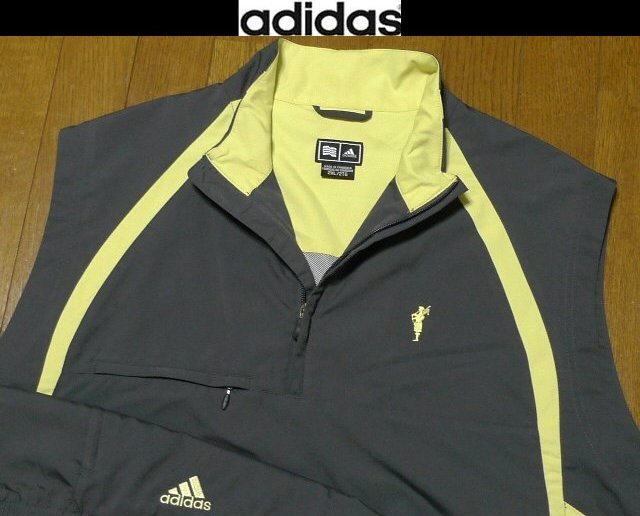 6L-7L・5XL-6XL日本サイズ位【即決セール!送料無料】超希少 アディダス USA限定モデル1点物 美品 特注刺繍 防風撥水 ベスト拍卖