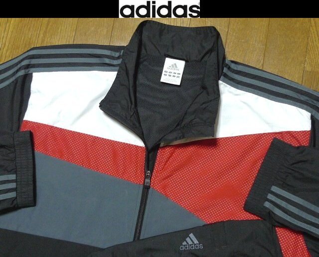 6L-7L・5XL-6XL日本サイズ位【即決セール送料無料】超希少 アディダス USA限定3本ラインモデル1点物 美品 防風撥水 ジャケット拍卖