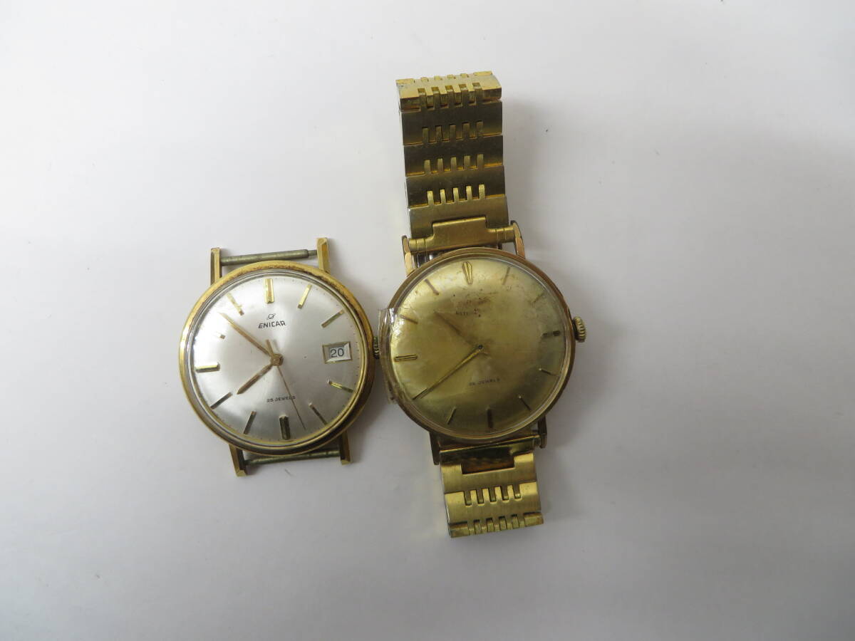 エニカ ウルトラソニック ENICAR ULTRASONIC 25石 腕時計 2点セット拍卖