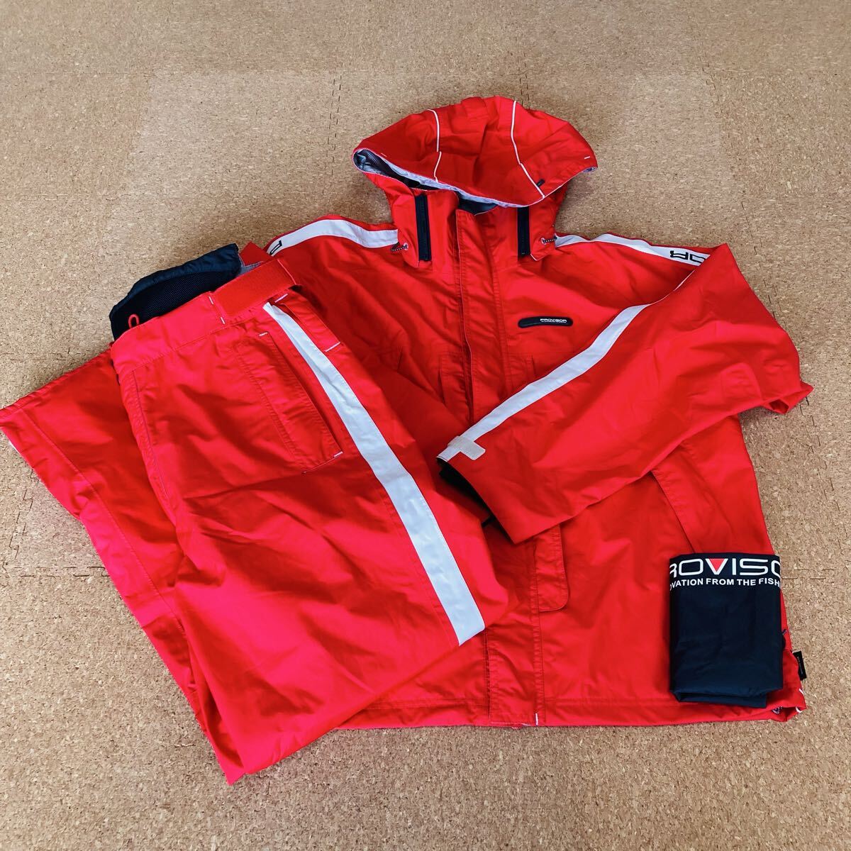 ダイワ PR-1614 プロバイザー GT コンビオールウェザーサロペットスーツ Lサイズ レッド 美品拍卖