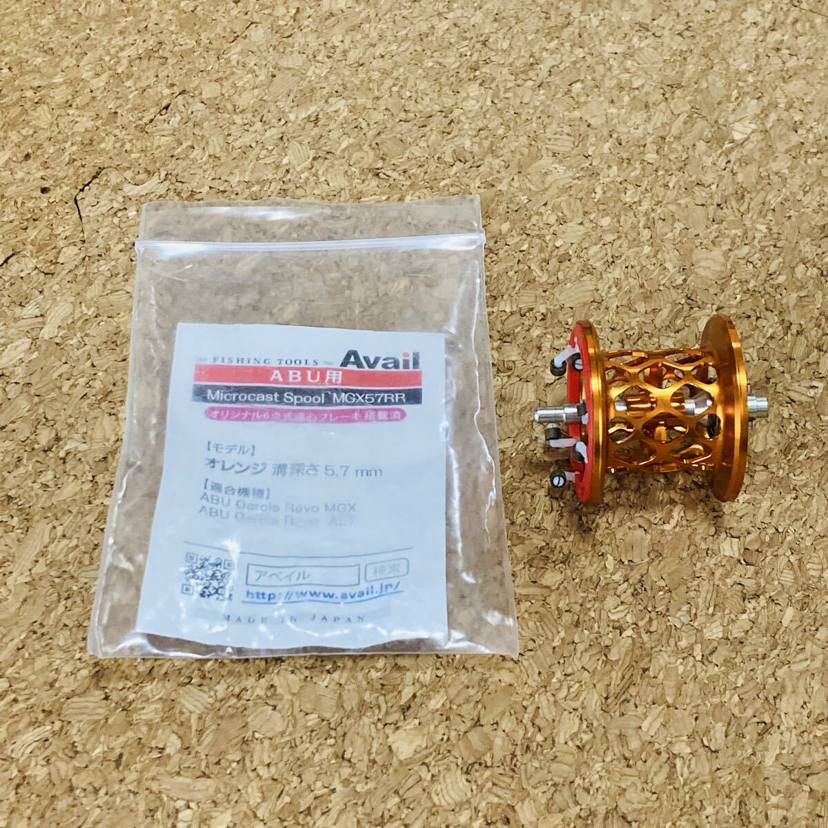 Avail アベイル マイクロキャストスプール MGX57RR オレンジ 超美品 RevoMGX/ALT ベイトリール カスタムパーツ拍卖