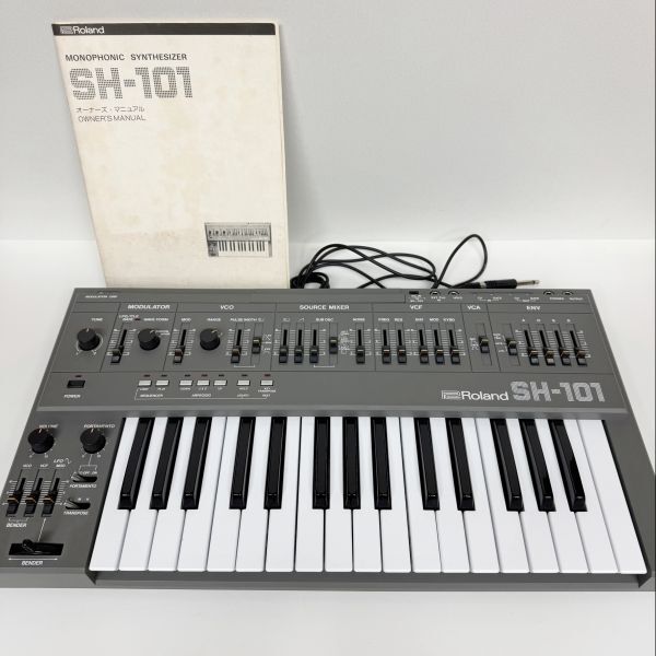 外観良品 ◆ ローランド Roland モノフォニック シンセサイザー SH-101 説明書 箱付き 32鍵 楽器 音楽拍卖