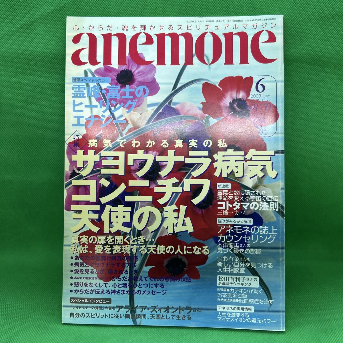 anemone(アネモネ)2003年6月号/飛鳥新社/サヨウナラ病気コンニチワ天使の私/L251010-15*90拍卖