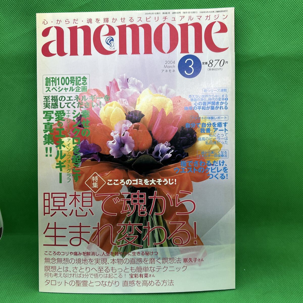 anemone(アネモネ)2004年3月号/飛鳥新社/瞑想で魂から生まれ変わる!/こころのゴミを大そうじ/L251010-24*99拍卖