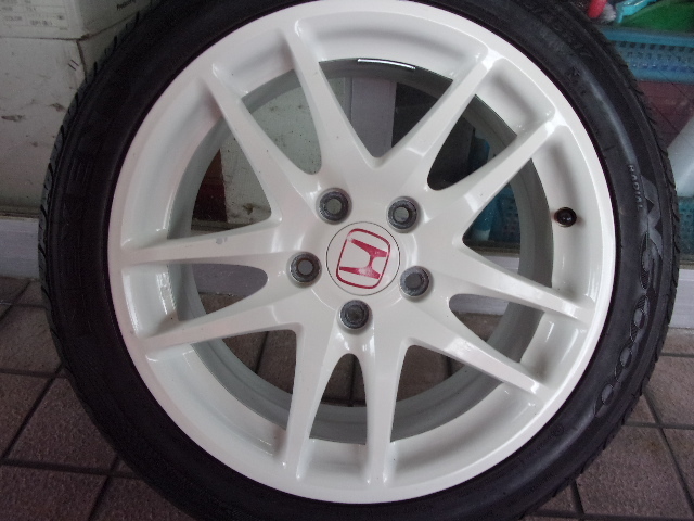 ♪B0546 ホンダ インテグラTYPE-R(DC5)純正アルミホイール 215/45R17 タイヤセット 1本♪拍卖