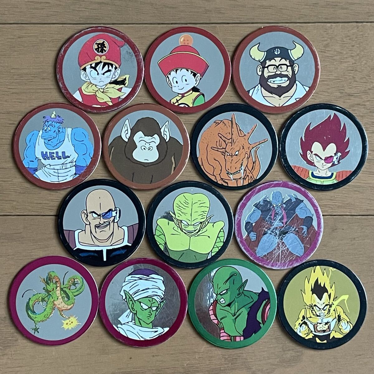 ドラゴンボールZ ミニメンコ 14枚セット 当時物 S&Bスナック おまけ エスビー SB コーンスナック メンコ 面子拍卖