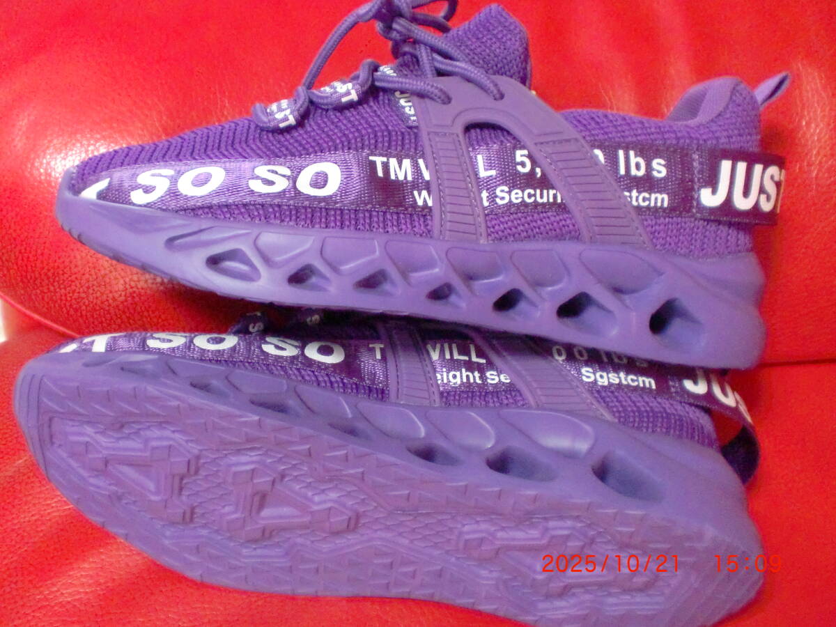 オールパープル.エァスニーカー24cm未使用保管品拍卖