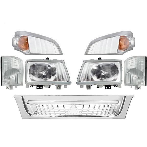 ジェネレーションキャンター ヘッドライト ウインカーレンズ コーナーレンズ メッキ グリル 7点 Ver1 ワイド キャンター拍卖