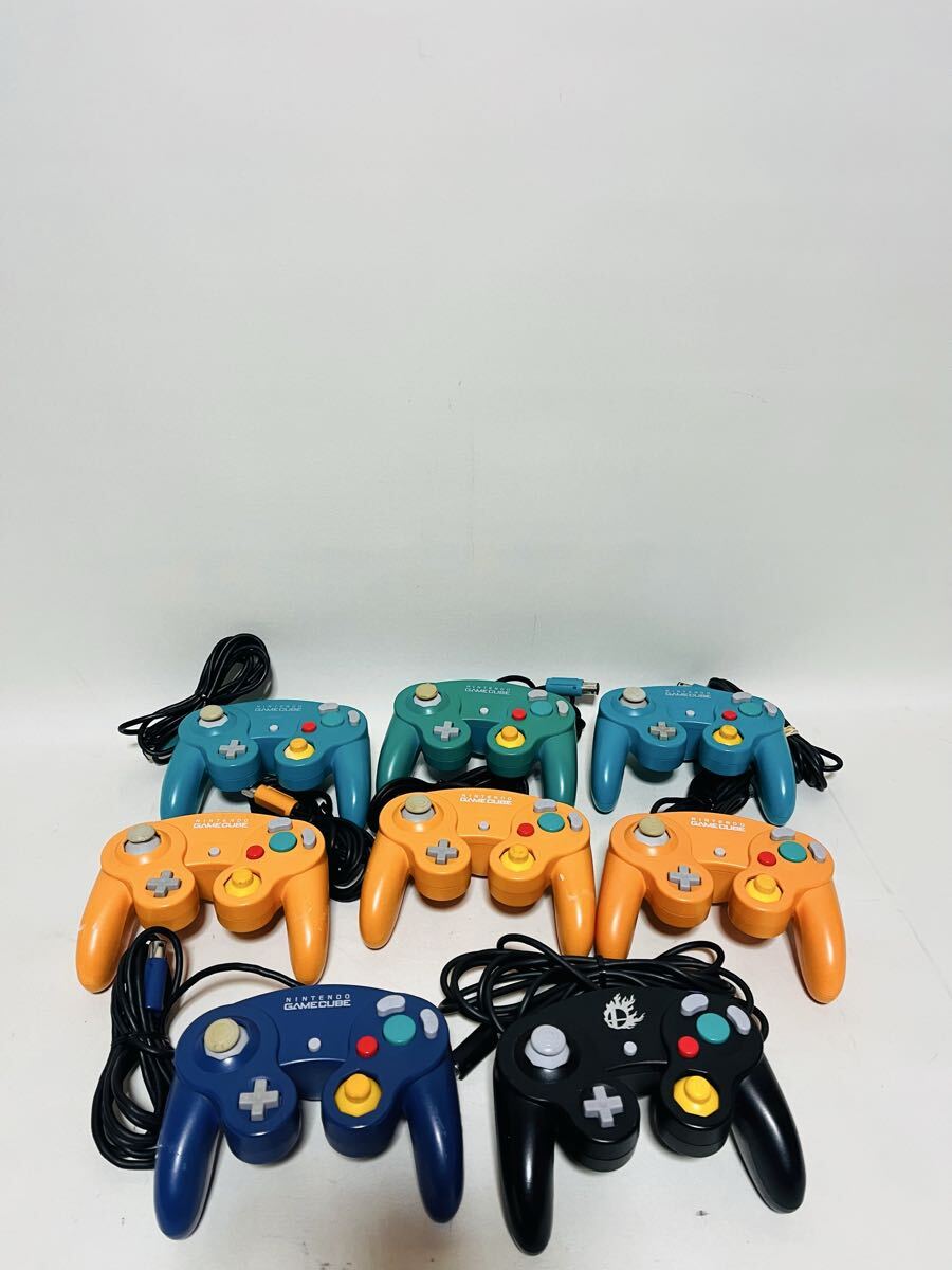 任天堂 Nintendo ゲームキューブ コントローラー DOL-003 ニンテンドー オレンジ エメラルドブルー 8台 まとめ売り セット拍卖