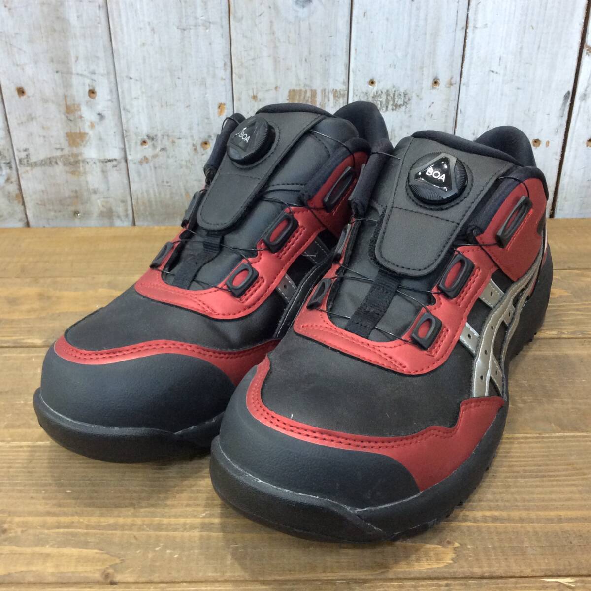 【AH-13052】未使用保管品 asics アシックス 安全靴 ウィンジョブ 27.0cm 限定カラー ブラック/ピュアシルバー 外箱なし CP306 BOA拍卖