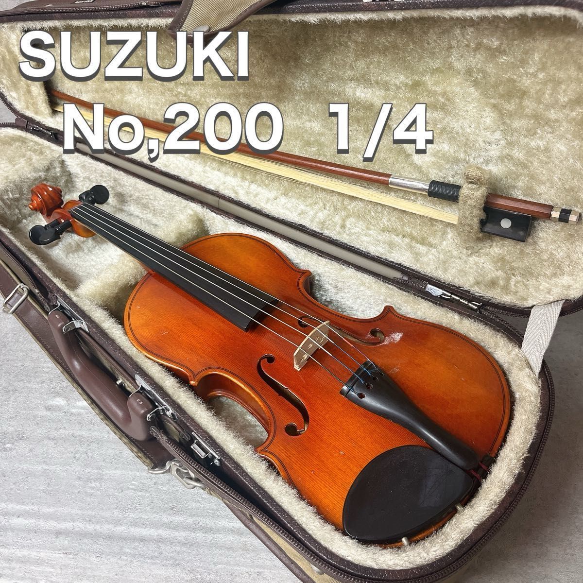 SUZUKI スズキ バイオリン No.200 1/4 弓 ケース Anno 2002拍卖