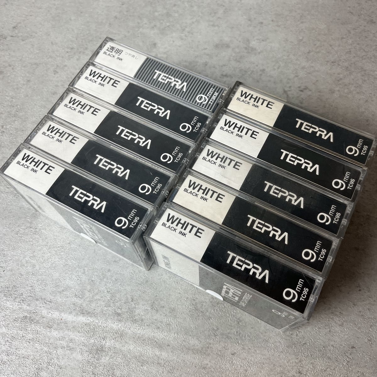 キングジム KING JIM TEPRA テプラ テープカートリッジ 9㎜ 10個 TT9S TT9KM拍卖