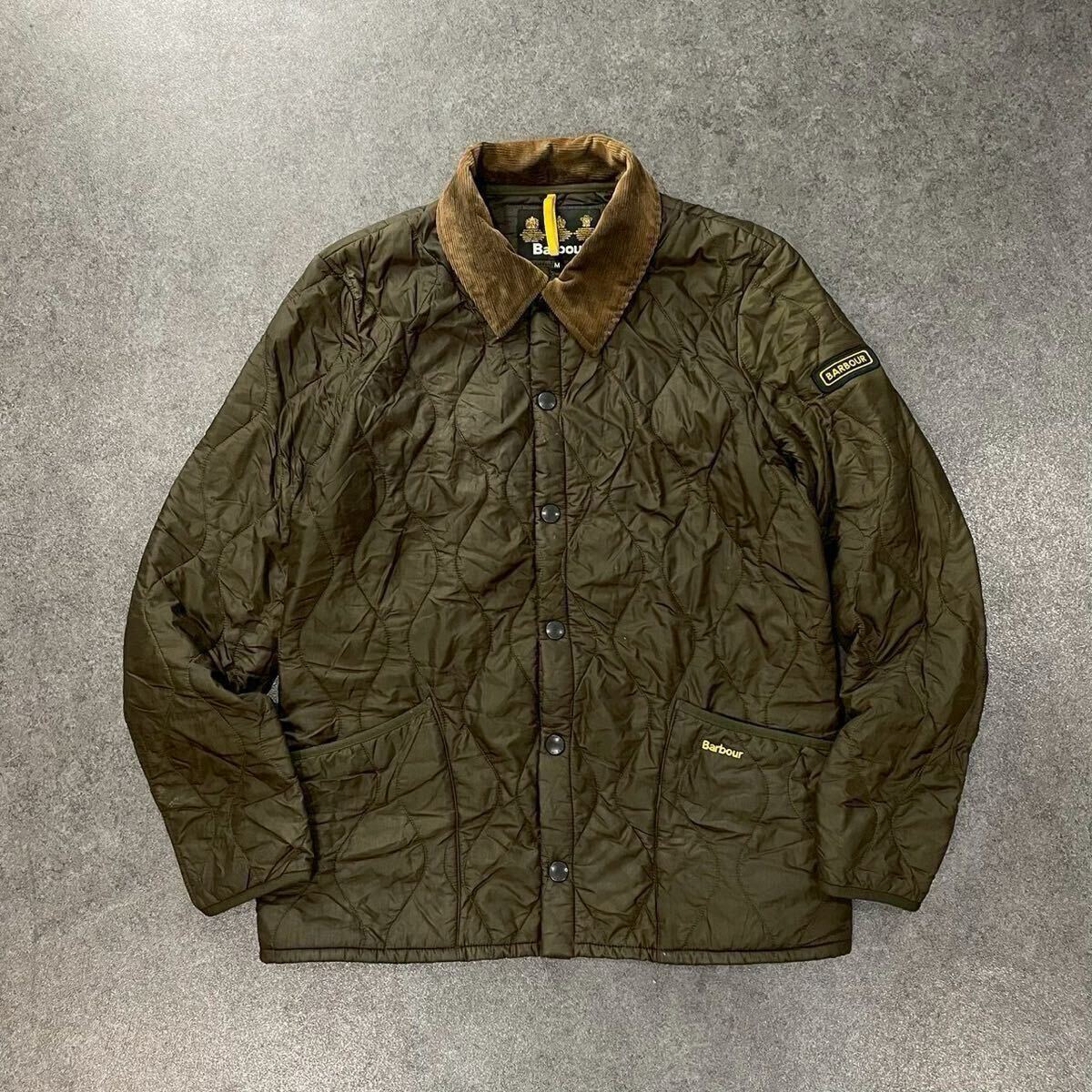 Barbour LIDDESDALE TRACK QUILT JACKET バブアー リッズデイル トラック キルティング ジャケット 襟コーデュロイ オリーブ メンズ 09AW36拍卖